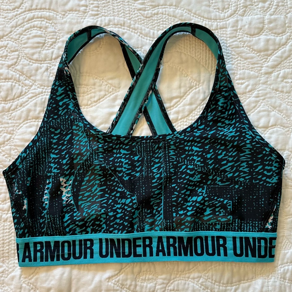 Women's Armour® Mid Crossback Heather Sports Bra Under Armour